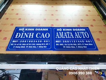 Bảng tên công ty mica KT 40*35cm